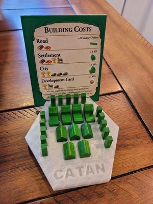 Catan Piece Holder - Deeper Roads, Stackable, Reference Card Holder
