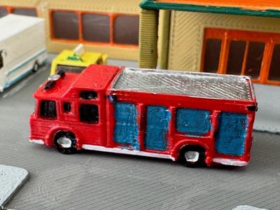 Fire engine US 5 - rescue unit (z-scale)