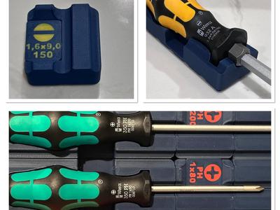 Gridfinity Wera Screwdriver ID Tags Insert & Other