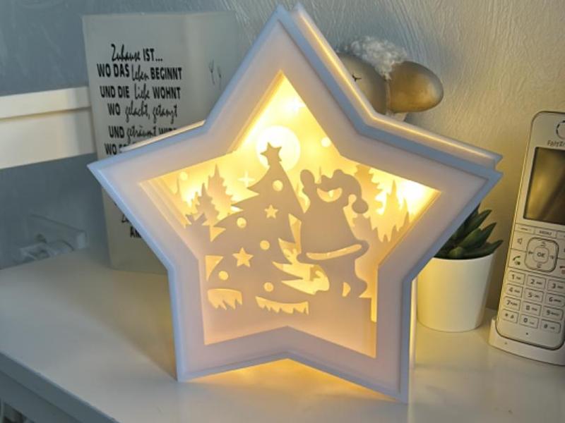 Shadow Lamp Shadow Box Christmas LED