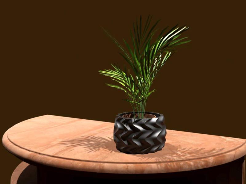 geometrically shaped vase for house plants 