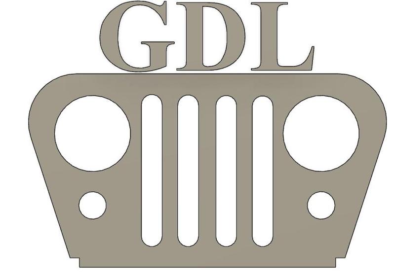 Jeep Wrangler Keychain/Ornament (JOK) (DPT100_F23_GDL_L9A1_DC)