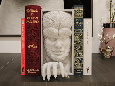 The Wolf man Book Nook and Wall Mount