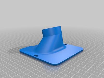 '64-'65 Ford Falcon defroster vent (offset w/smaller inlet)