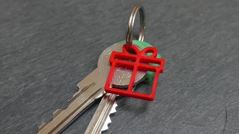 2D Keychain – Gift (Outline)   