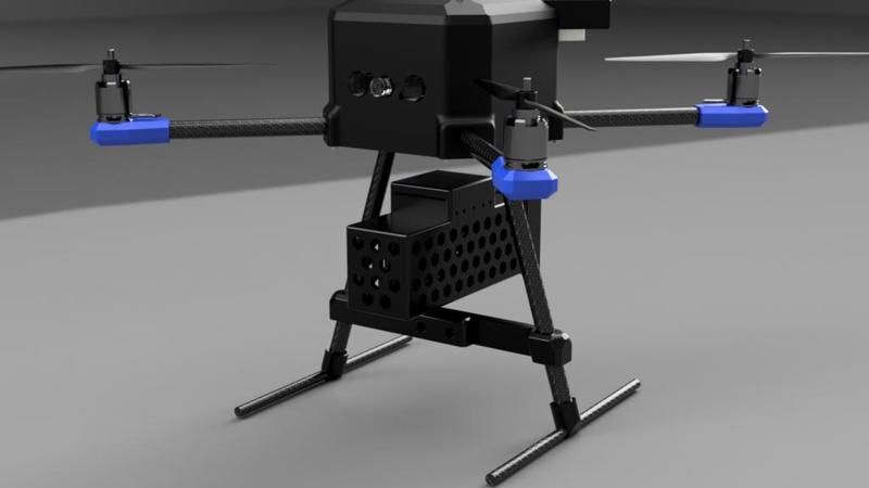 Battery compartment for Holybro X500 v2
