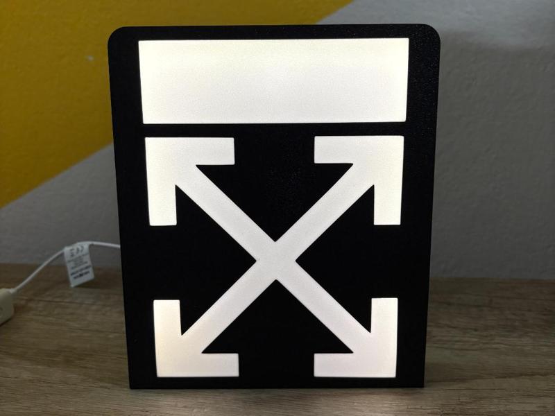 OFF WHITE logo lightbox
