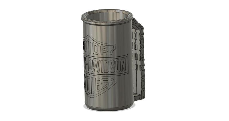 Monster Energy - Harley Davidson - Can Cup - with Chain handle