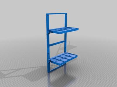 Gridfinity, Wall Rack, Double Height, 4x2