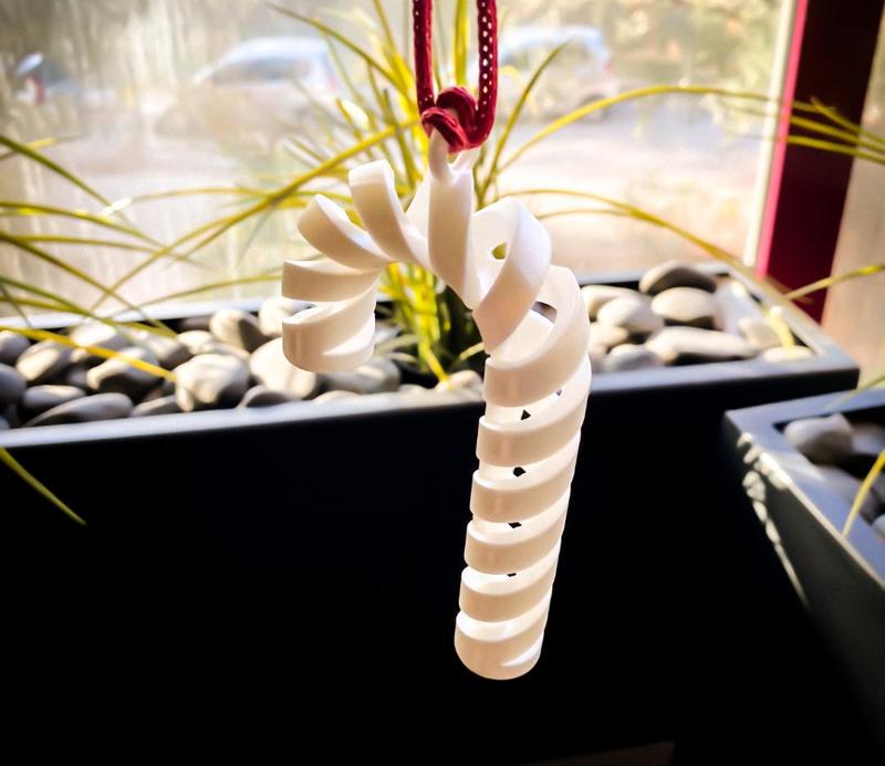 Christmas Candy Cane Ornament Deco