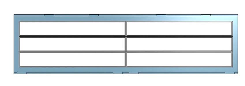 six slot shelf for the rack   