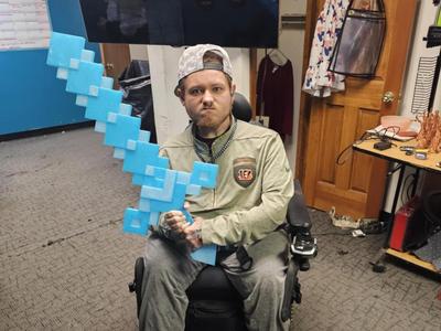 Minecraft diamond sword  night light wall Ornament