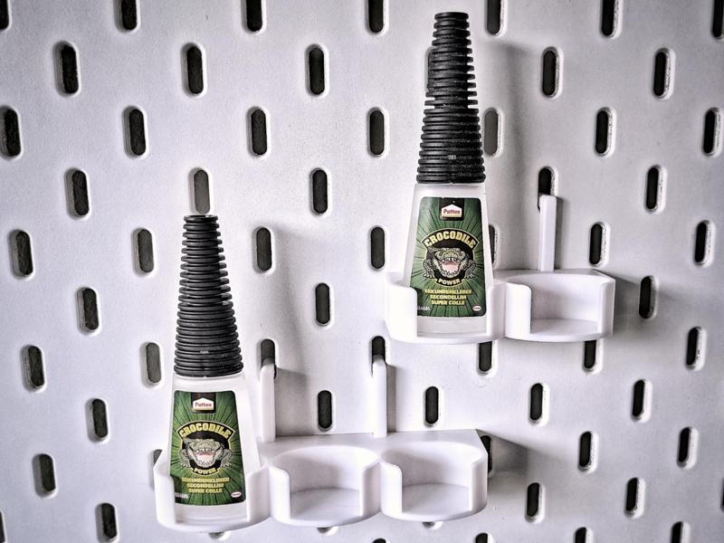 Double & Triple Crocodile Glue Holder for Skadis