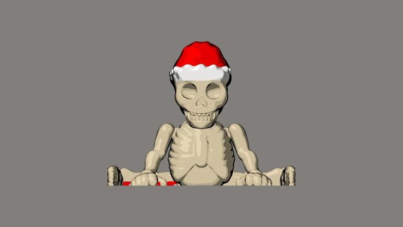 Skeleton Articulated Figure Christmas edition   