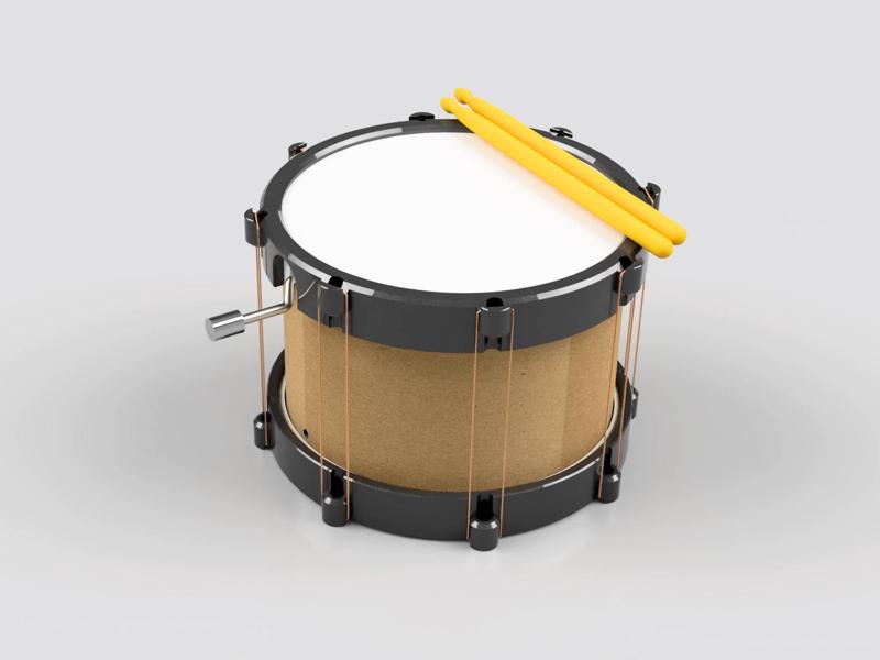 Cardboard Drum Music Box (Hand Winding Kit-K015)