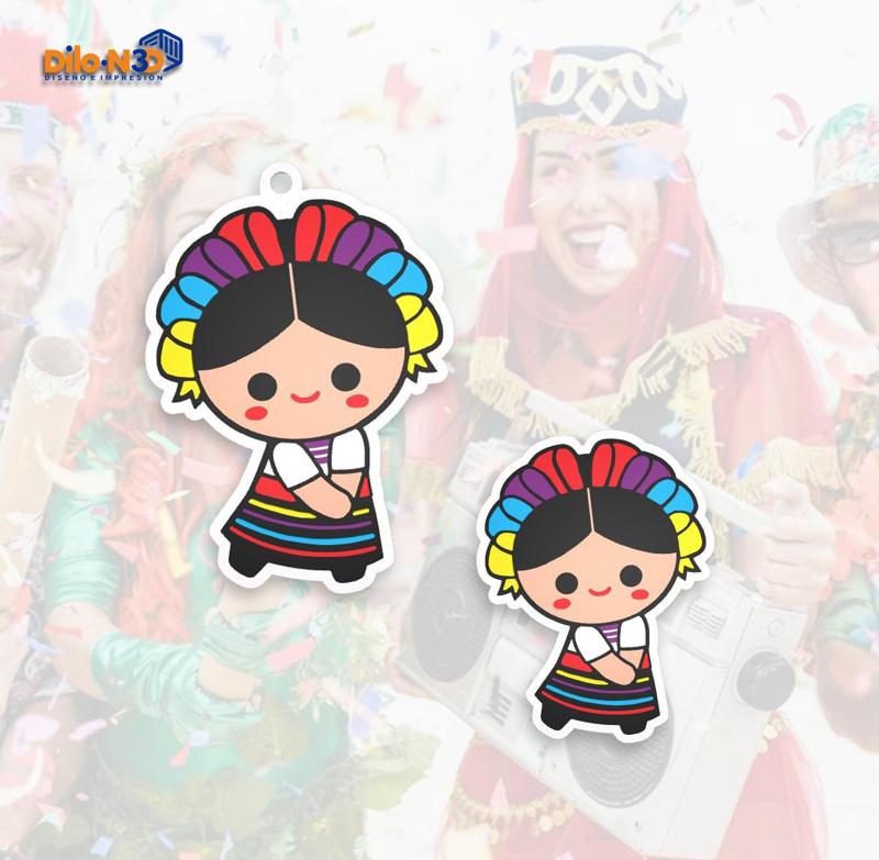 KEYCHAIN PIN CHINA POBLANA MEXICO