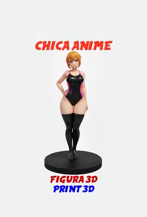 Mika - Anime Girl Figure in Pink Suit