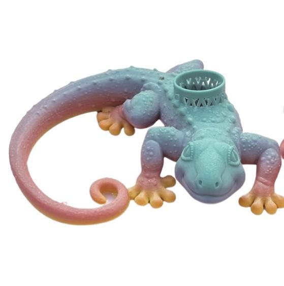 Gecko led candle holder