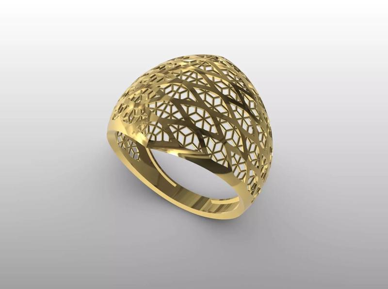 Lattice Embrace Ring