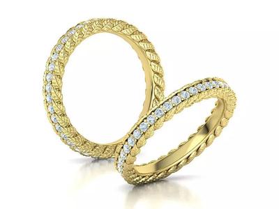 Leaves Wedding Band Ring Own design Rose leaves 3dmodel