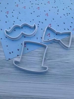 SET X 3 CORTANTES  BIGOTE GALERA PADRE DIA DEL PAPA