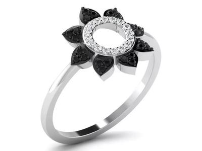 Light Weight White Gold Diamond Ring  -DR-6323