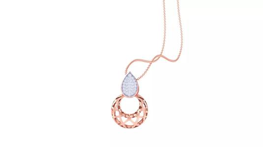 Wire Mesh Light Weight Diamond Necklace renders 3dm stl details