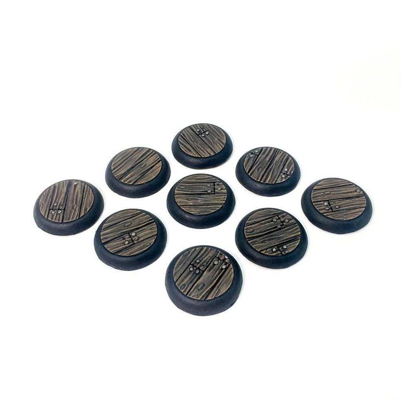 25mm Wood Plank, Recessed Miniature Bases