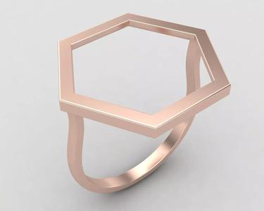 lightweight hexagon minimal ring 111-MW