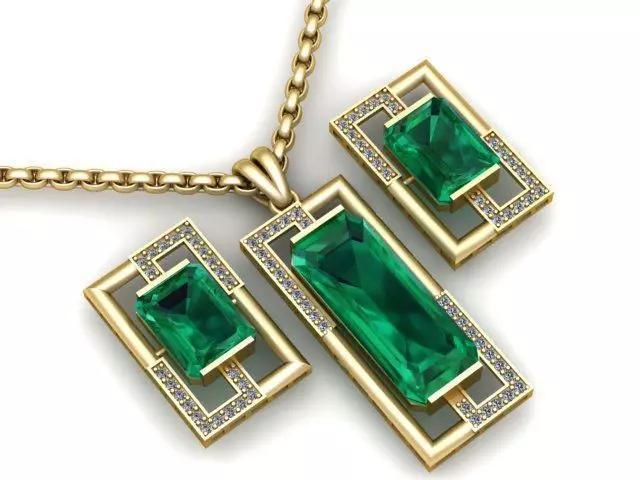 SQAURE DIAMOND NECKLACE 3D PRINTABLE MODEL