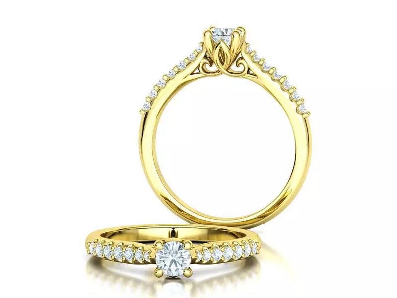 Paris Solitaire Engagement Ring with 4mm main stone