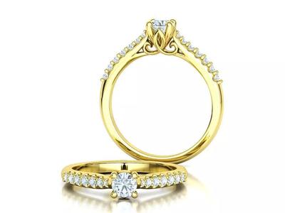 Paris Solitaire Engagement Ring with 4mm main stone