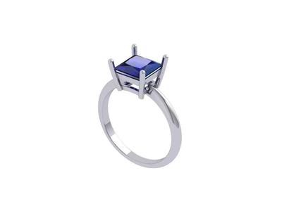 Princess Solitaire Ring