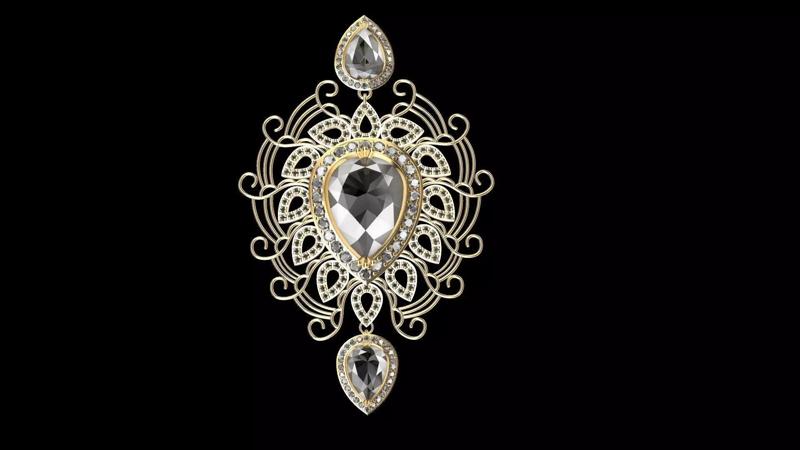 peardiamond  earrings stl verified