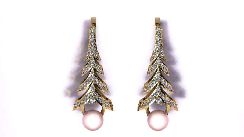 Pearl Earrings Jewelry model - Fallen Star for her