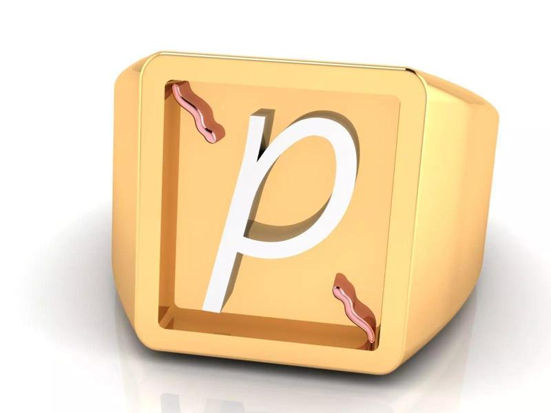 P - Jewelry Ring ready for 3d print