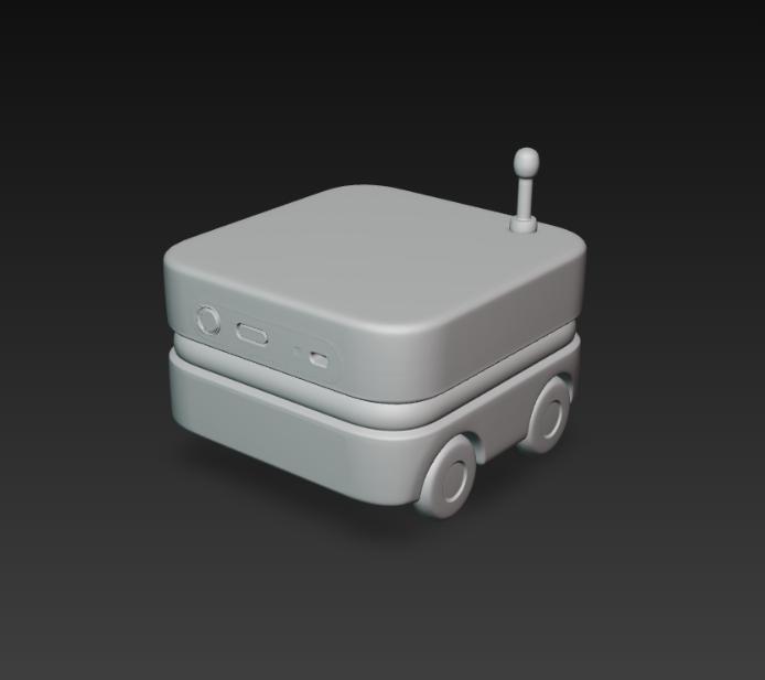 Automated Guided Vehicle (AGV) – Modelo 3D de Vehículo Autónomo Industrial para Impresión 3D