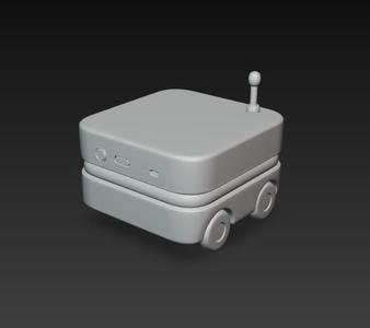 Automated Guided Vehicle (AGV) – Modelo 3D de Vehículo Autónomo Industrial para Impresión 3D