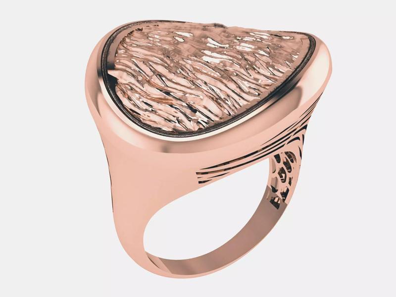 Sand Dunes Plain gold ring