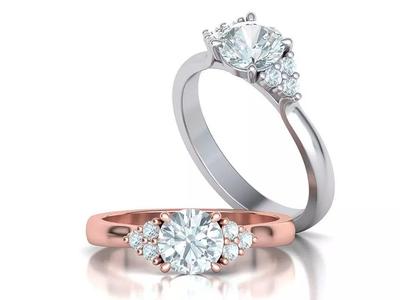 Paradise Engagement ring 1ct stone printable 3dmodel