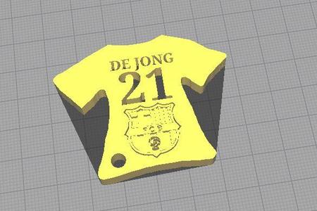 BARCELONA KEYRING - DE JONG - 21 La Liga