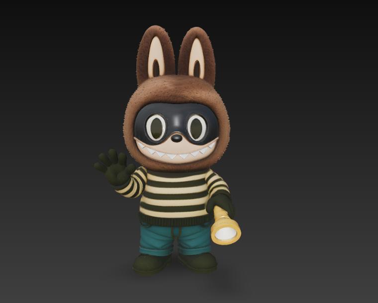 Labubu the robber x Piggy Bank