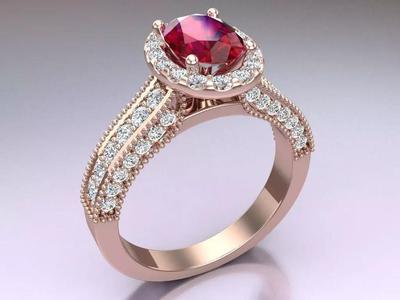 Oval stone ring - Womens  Rings - N822342