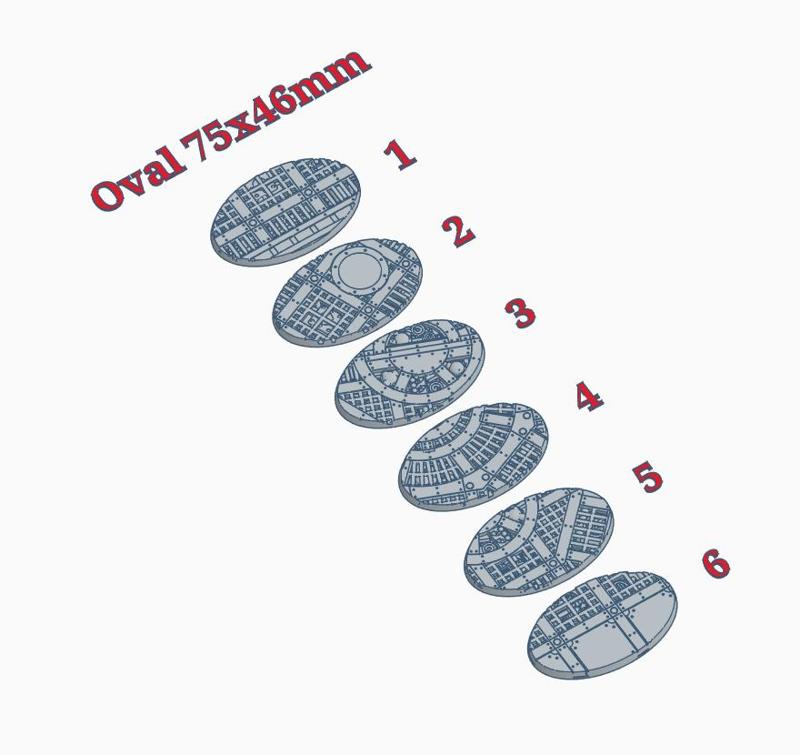 Oval Bases "Walkway" 75x46mm