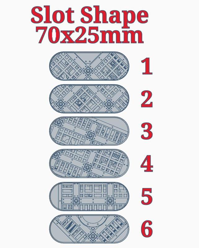 70x25mm Slot Shape Bases "Walkway"
