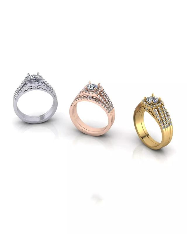 micro prong engagement jewelry ring