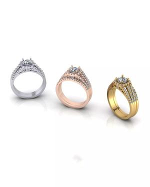 micro prong engagement jewelry ring