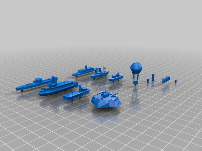 Civil War Battleship Game Pieces