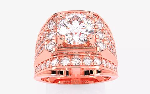 Mens Solitaire Ring 3dm stl renders details