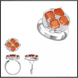 JCD Format Minimalist color stone rings design